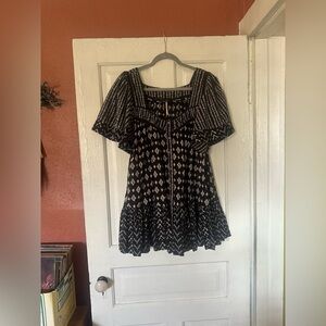 Black and White Patterned Dress